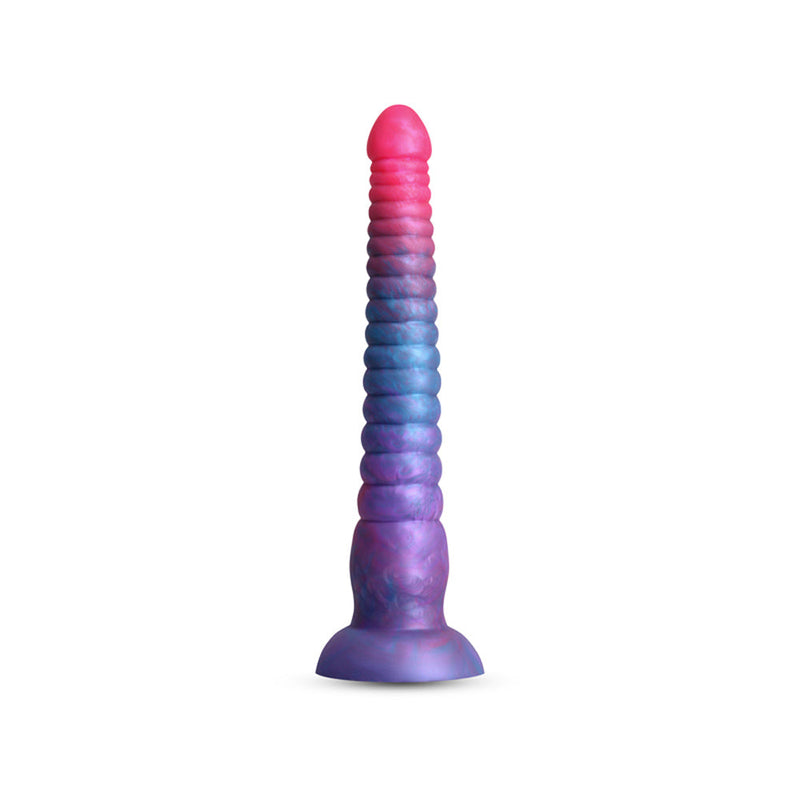 Colours Stacked 9 Inch Silicone Dildo - Pink & Blue