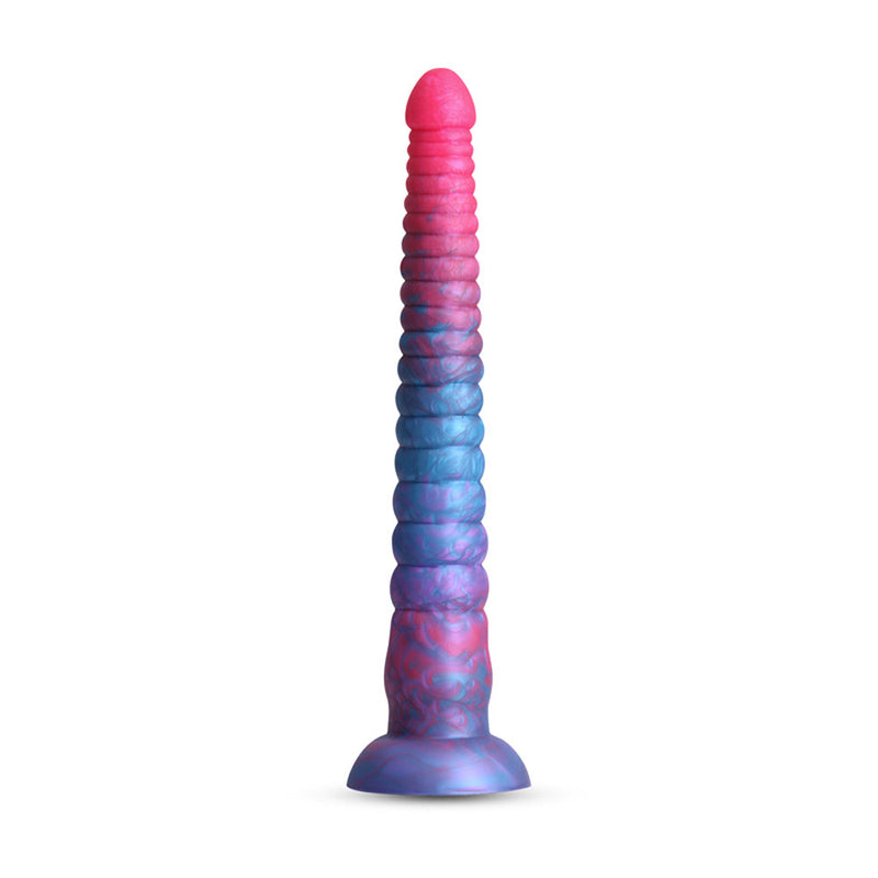 Colours Stacked 12 Inch Silicone Dildo - Pink & Blue