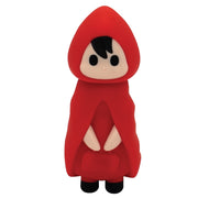 The Little Red Discreet Powerful Bullet Vibrator features a cute, minimalist design with a red hooded cloak, black hair, and big eyes—reminiscent of Little Red Riding Hood and as discreet as it is powerful, plus it's USB rechargeable.