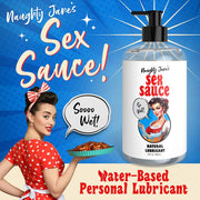 Naughty Jane's Sex Sauce Natural Water Based Lubricant 16oz