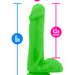 Blush Novelties Dildo Neo 6 Inch Dual Density Dildo with Balls - Neon Green