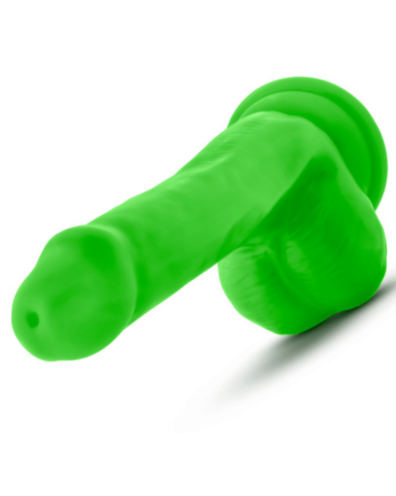 Blush Novelties Dildo Neo 6 Inch Dual Density Dildo with Balls - Neon Green