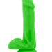 Blush Novelties Dildo Neo 6 Inch Dual Density Dildo with Balls - Neon Green