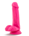 Blush Novelties Dildo Neo 6 Inch Dual Density Dildo with Balls - Neon Pink