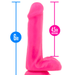 Blush Novelties Dildo Neo 6 Inch Dual Density Dildo with Balls - Neon Pink