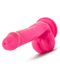 Blush Novelties Dildo Neo 6 Inch Dual Density Dildo with Balls - Neon Pink