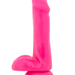 Blush Novelties Dildo Neo 6 Inch Dual Density Dildo with Balls - Neon Pink