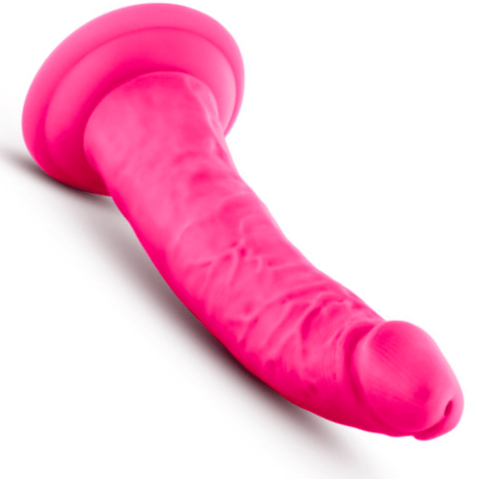 Blush Novelties Dildo Neo Elite 7.5 Inch Dual Density Silicone Dildo - Neon Pink