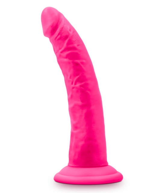 Blush Novelties Dildo Neo Elite 7.5 Inch Dual Density Silicone Dildo - Neon Pink