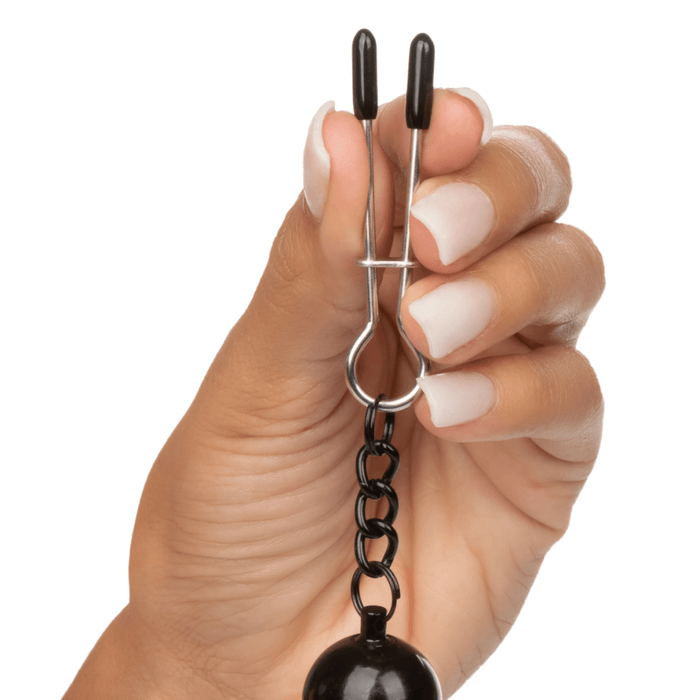 CalExotics Nipple Toy Nipple Grips Weighted Tweezer Nipple Clamps - set of 2