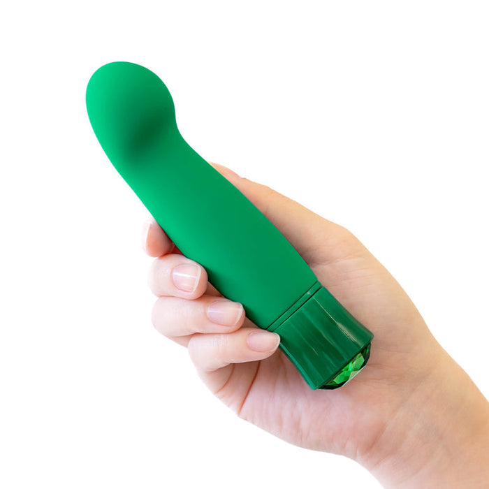 Oh My Gem Enchanting Warming G-Spot Explorer Vibrator - Emerald Green