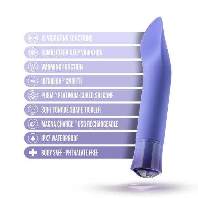 Oh My Gem Enrapture Clit Hugging Vibrator- Purple Tanzanite