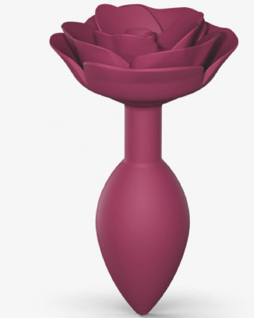 Lovely Planet Anal Plug Open Roses Medium Silicone Anal Plug - Plum