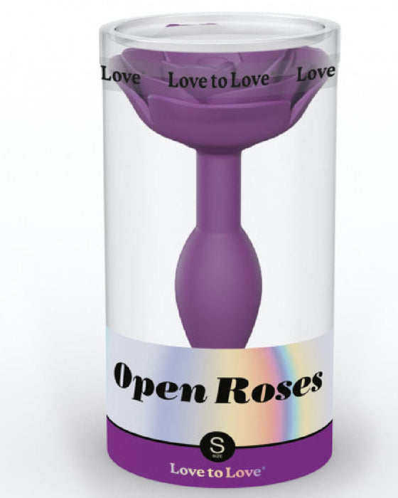 Lovely Planet Anal Plug Open Roses Small Silicone Anal Plug - Purple