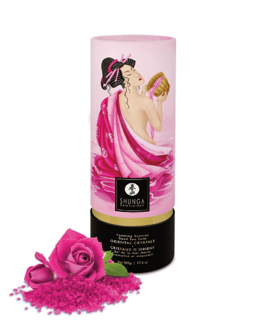 Shunga Bath Additives Oriental Crystals Bath Salt Aphrodesia Rose Scent 500g