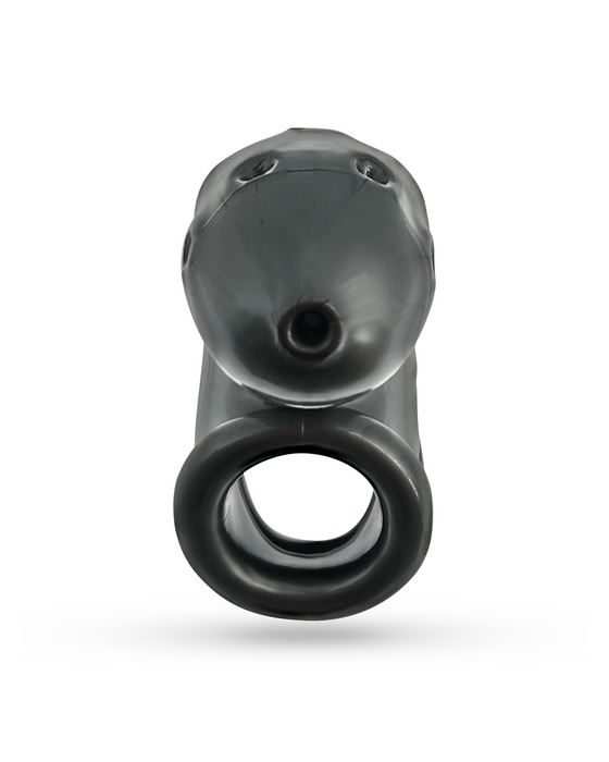 Oxballs Airlock Air-Lite Vented Chastity Cage for Beginners - Steel Grey