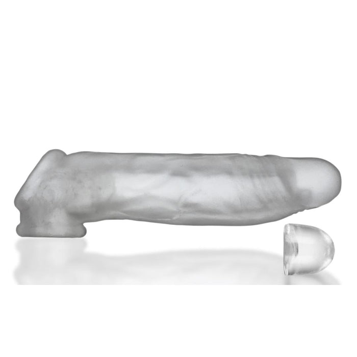 Oxballs Dicker 7.5 Inch Cock Sheath - Clear Ice