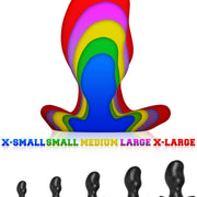 Oxballs Ergo Large 5.5 Inch Snug Long Wear Silicone Butt Plug - Smoke