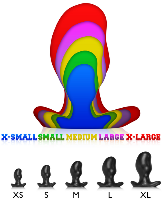 Oxballs Ergo Large 5.5 Inch Snug Long Wear Silicone Butt Plug - Smoke