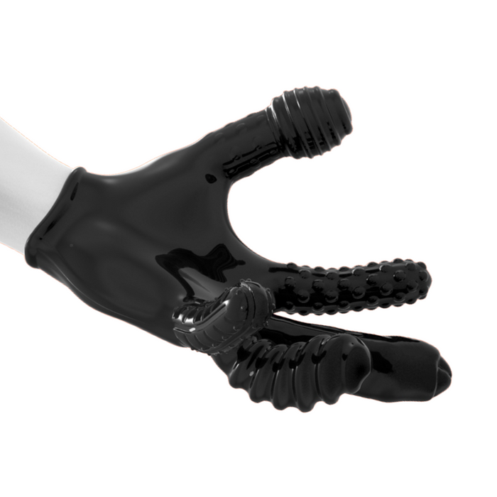 Oxballs Finger Fuck Textured Black Fingering Glove