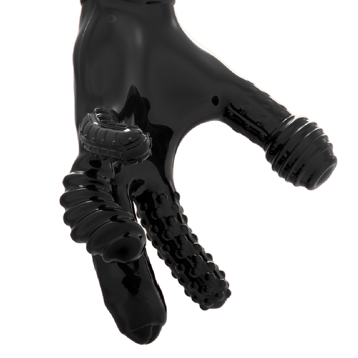 Oxballs Finger Fuck Textured Black Fingering Glove