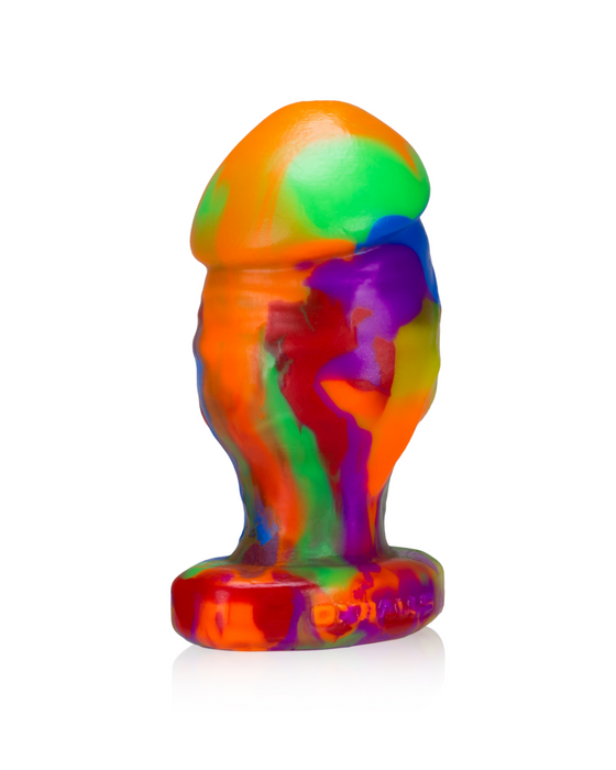 Oxballs Honcho 5 Inch Girthy Rainbow Silicone Veiny Butt Plug