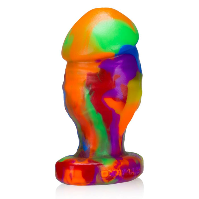 Oxballs Honcho 5 Inch Girthy Rainbow Silicone Veiny Butt Plug