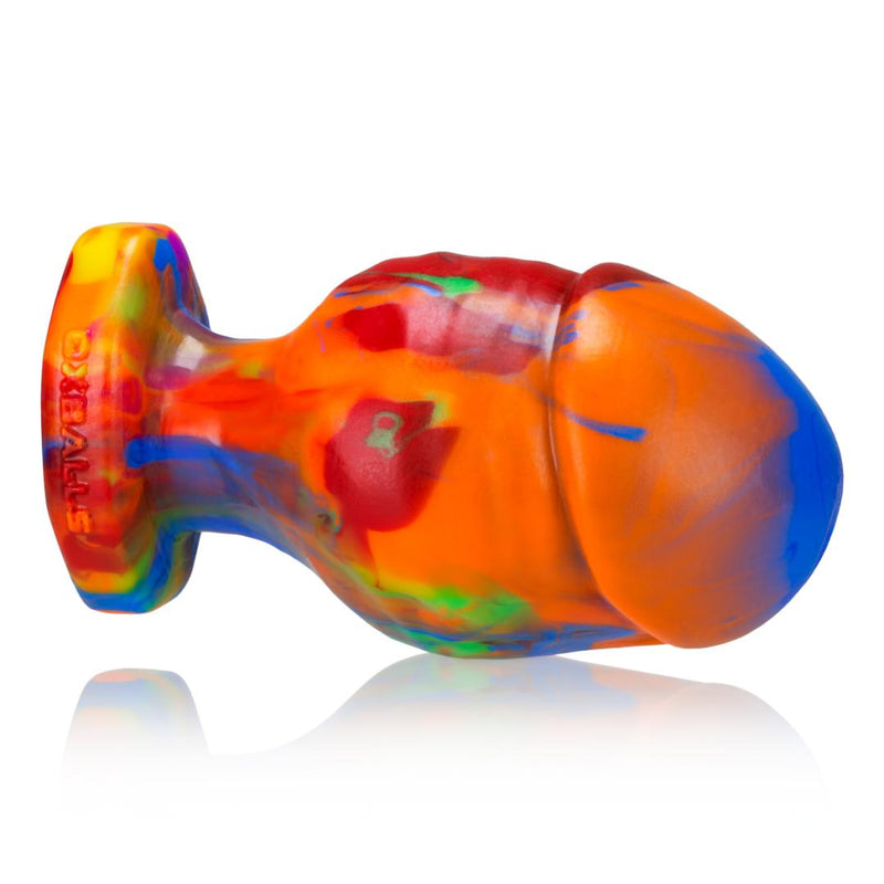 Oxballs Honcho 6 Inch Girthy Rainbow Silicone Veiny Butt Plug