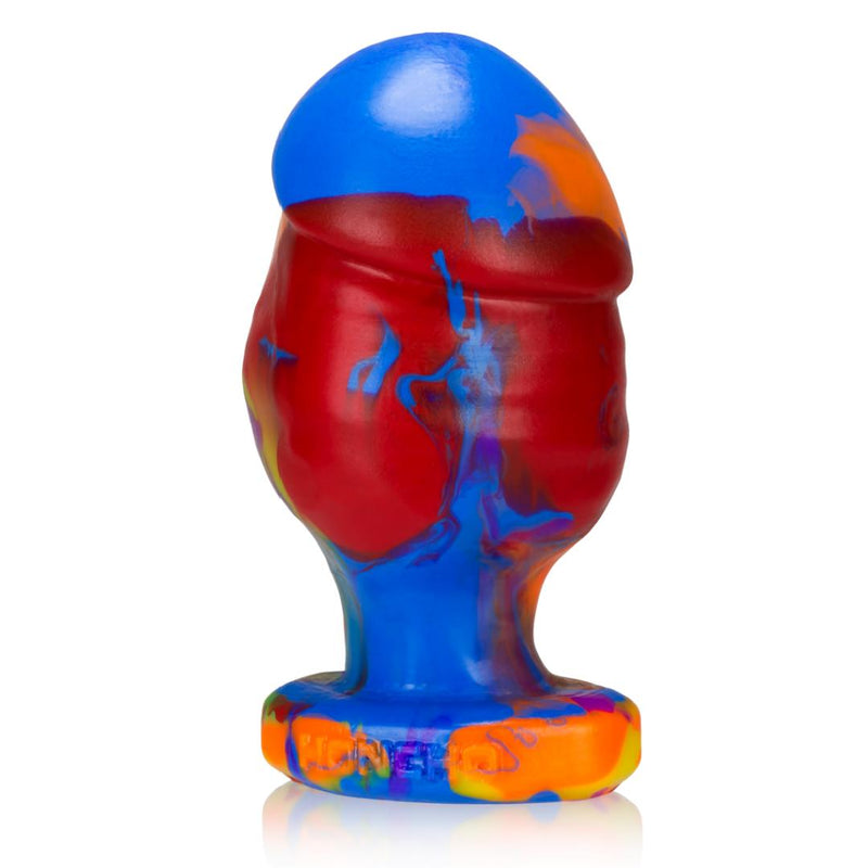 Oxballs Honcho 6 Inch Girthy Rainbow Silicone Veiny Butt Plug