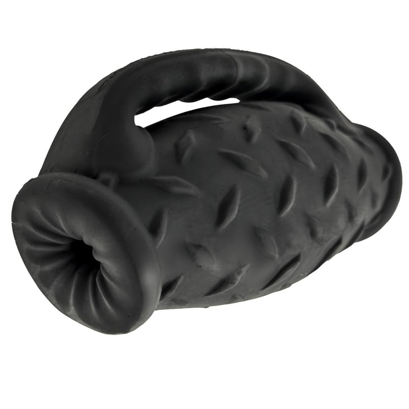 Oxballs Masterjack Double Ended Ultra Squishy Stroker with Handle - Black