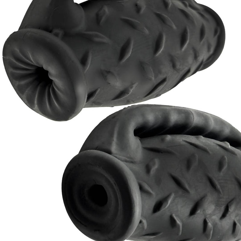 Oxballs Masterjack Double Ended Ultra Squishy Stroker with Handle - Black