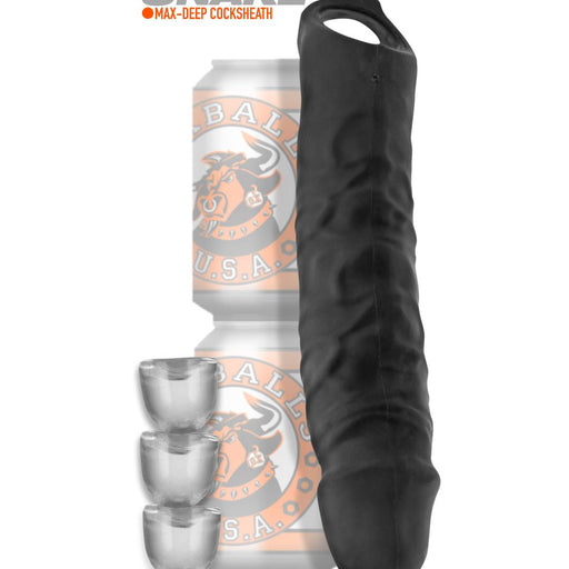 Oxballs Snake Extra Long 11 Inch Cock Sheath - Black