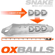 Oxballs Snake Extra Long 11 Inch Cock Sheath - Clear