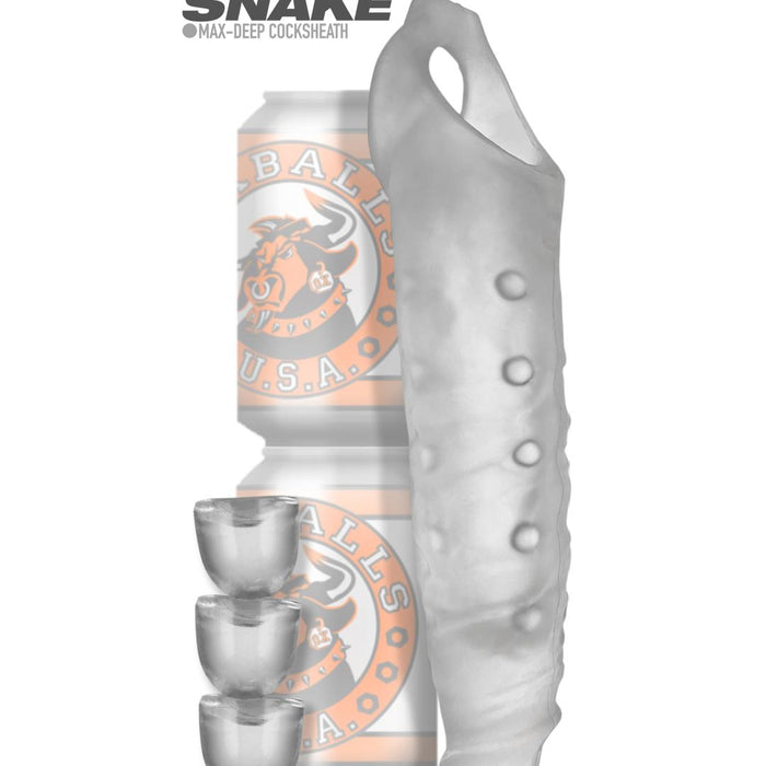 Oxballs Snake Extra Long 11 Inch Cock Sheath - Clear