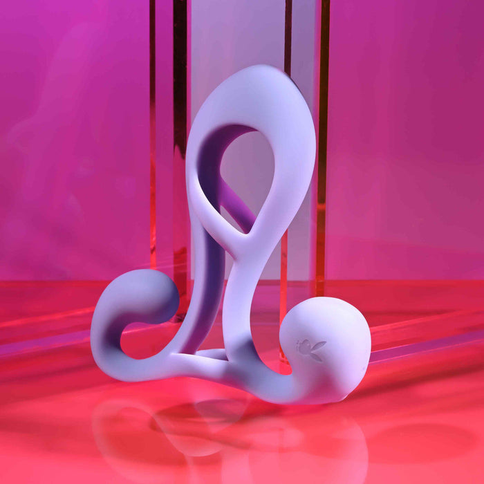 Playboy Fantasy Cock Cage - Vibrating, Rechargeable, Silicone