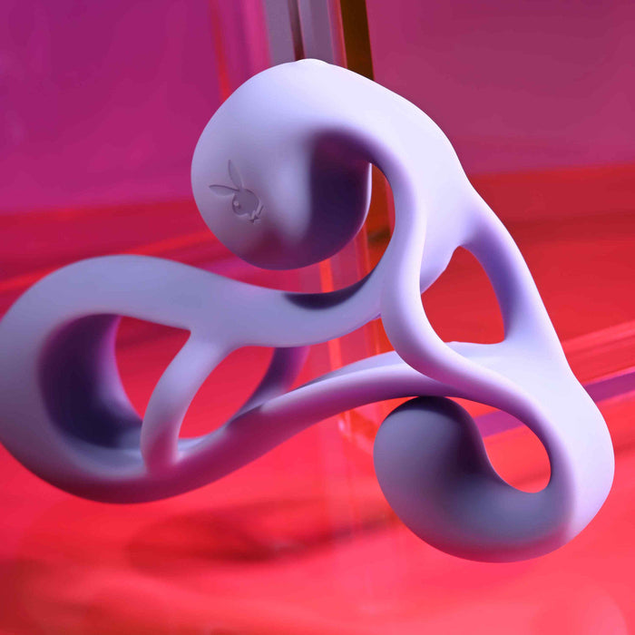 Playboy Fantasy Cock Cage - Vibrating, Rechargeable, Silicone