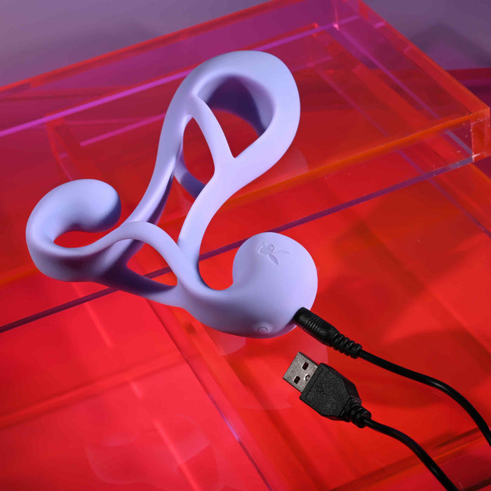 Playboy Fantasy Cock Cage - Vibrating, Rechargeable, Silicone