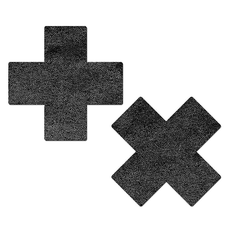 Liquid Black Cross Pasties