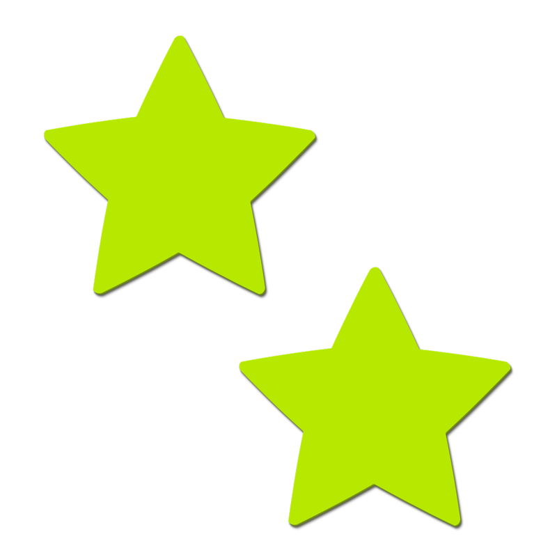 Glow in the Dark Yellow Star Pasties