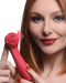 XR Brands Vibrator Passion Petals Double Ended Pleasure Air Rose Vibrator - Red