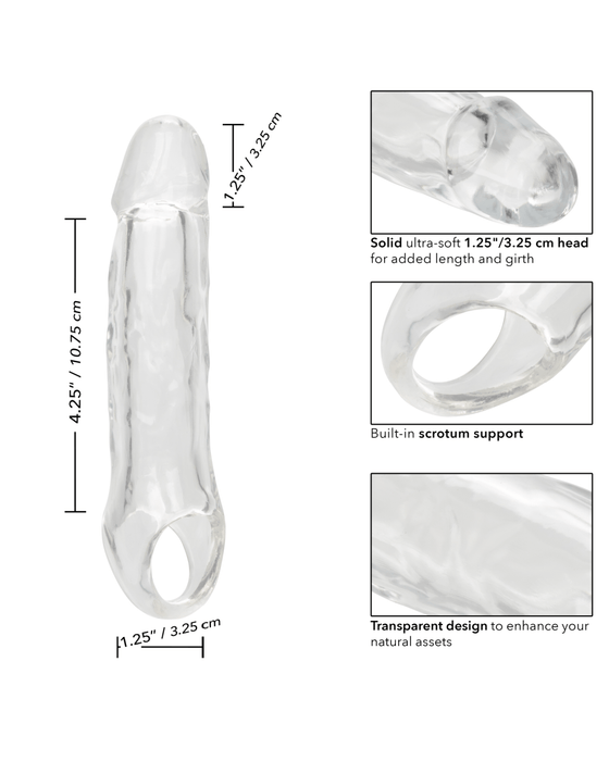 CalExotics Penis Extension Performance Maxx 5.5 Inch Clear Penis Extension with Ball Strap