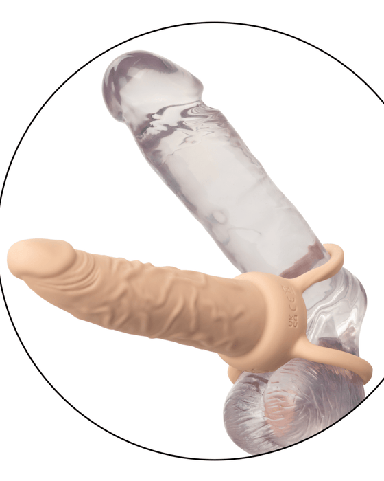 CalExotics Dildo Performance Maxx Double Penetration Vibrating Dildo - Ivory