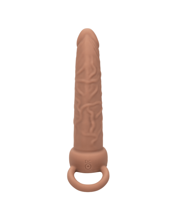 CalExotics Dildo Performance Maxx Double Penetration Vibrating Dildo - Light Chocolate