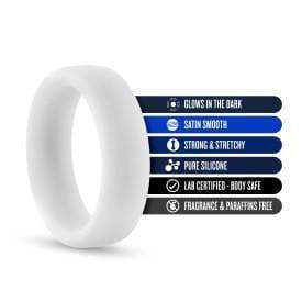 Blush Novelties Cock Ring Performance Silicone Glo Cock Ring - White