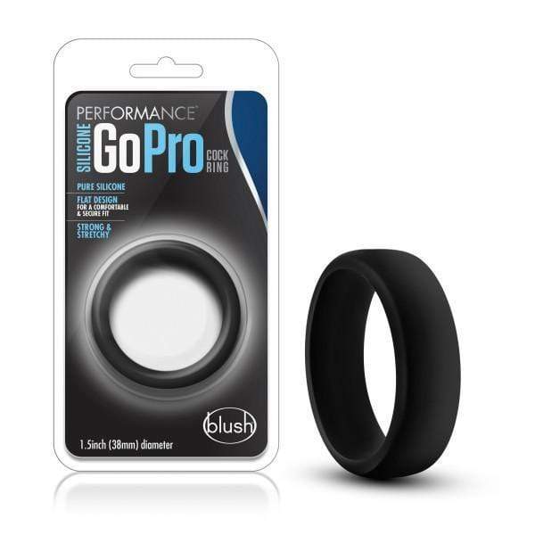 Performance Silicone Go Pro Black Cock Ring - Black