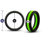 Performance Silicone Go Pro Cock Ring - Black & Green