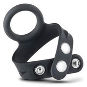 Performance VS6 Silicone Cock Ring & Ball Strap - Black
