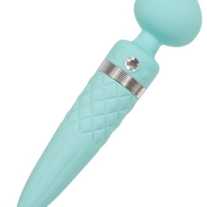 BMS Enterprises Vibrator Pillow Talk Sultry Warming Double Ended Wand Vibrator - Teal