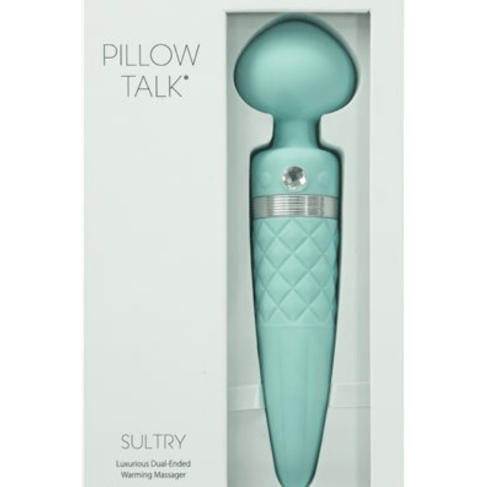 BMS Enterprises Vibrator Pillow Talk Sultry Warming Double Ended Wand Vibrator - Teal