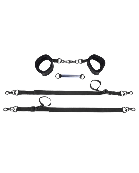 Sportsheets Sex Furniture Pivot Connection Kit with Tethers and Cuffs - Black